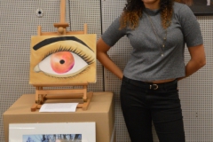 student Saskia Macharia with eye